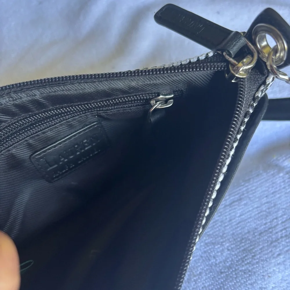 Ralph Lauren Black and White Houndstooth Shoulder Bag - Picture 6 of 10